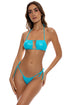 Luli Fama Babes Just Want Sun Multiway Scrunched Cup Bandeau Bikini Top